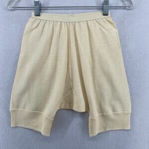 JAEGER Underwear Womens 28 All Wool Bloomers Underpant Shorts Ivory VTG NOS NWOT